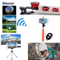 iBank(R)Selfie Stick + Bluetooth Shutter + Tripod + Fisheyes